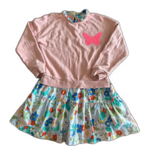 Mini Boden Butterfly Sequin Floral Layered Dress Girls' 8-9